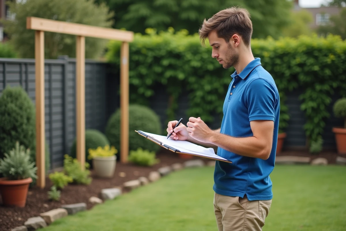 Jeune homme dessinant un plan d